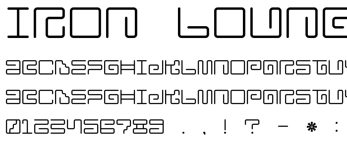 Iron Lounge font